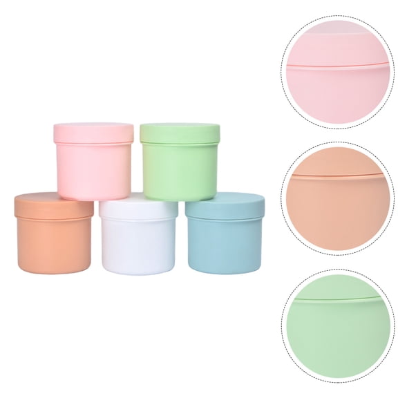 WHAMVOX Portable Cosmetic Storage Boxes for Home Use Safe and Stable Plastic Containers Assorted Color 5pcs