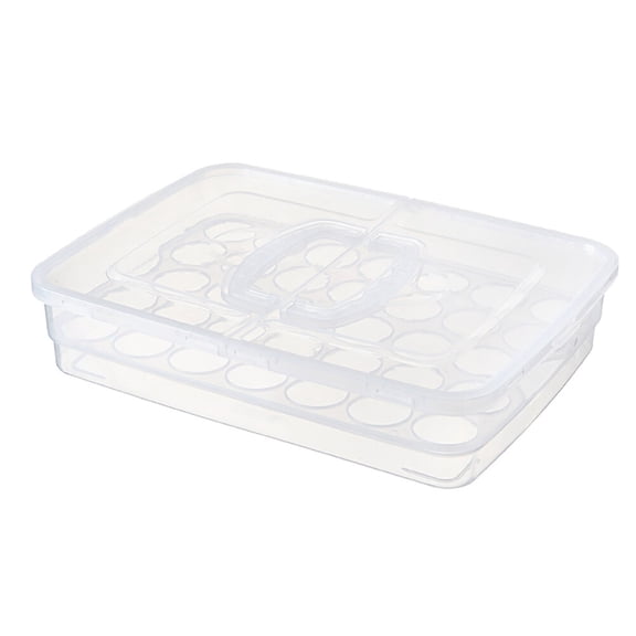KHBUAB 1Pc White Durable Egg Holder Food Container with Heat Cold Resistance