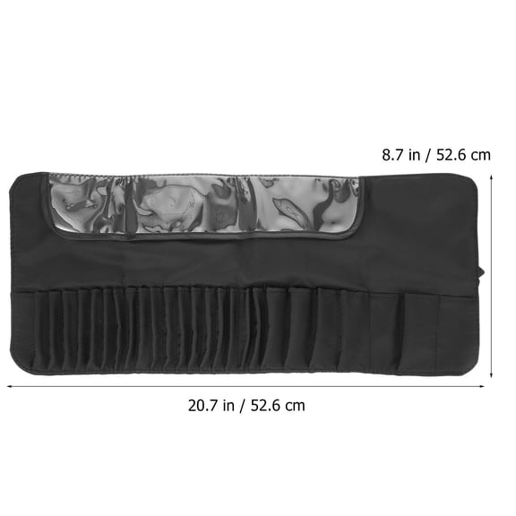 WHAMVOX Portable Foldable Makeup Brush Storage Bag Roll Up Organizer for Brushes