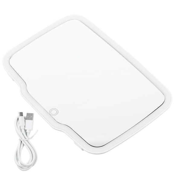 WHAMVOX Portable LED Makeup Mirror with Touch Screen Lights for Car ABS White Perfect for Travel 6.5 Inches