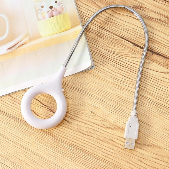 WHAMVOX Portable Lamp Reading Light USB Reading Lamp Bedroom Night Light Size 1 White