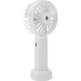 thumbnail image 1 of WHAMVOX White Mini Portable Pocket Fan with USB Rechargeable Spray Mist Function, Lightweight Handheld Fan for Travel and Outdoor Use, 1 of 8