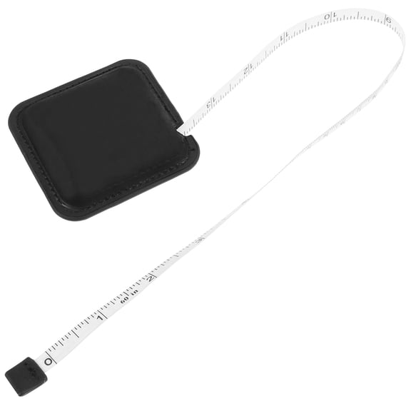 WHAMVOX Portable Mini Retractable Tape Measure for Body Measuring with Cowhide Material Black