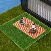 WHAMVOX Portable PVC Artificial Grass Mat for Decoration Realistic and MaintenanceFree Green Turf 0.5x0.5m