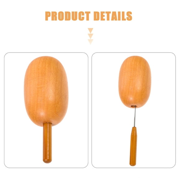 ROMANSENTIAL 1Set Travel Sewing Kit Light Brown Wooden Sewing Tools Combination for Clothes Repair