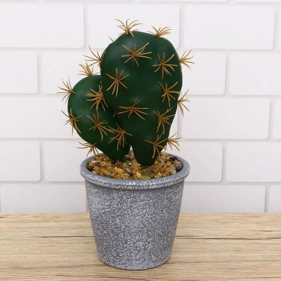 WHAMVOX Potted Artificial Plants Fake Simulated Cactus Bonsai Tree Lifelike