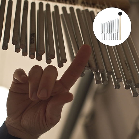 WHAMVOX Practical Tuning Fork Round Surface Tuning Fork 18X2.5X2.5CM Silver