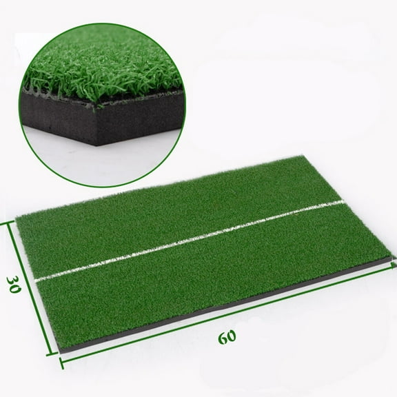 KHBUAB Golf Hitting Mat with Durable Material and Lifelike Green Fairway and Rough Surfaces