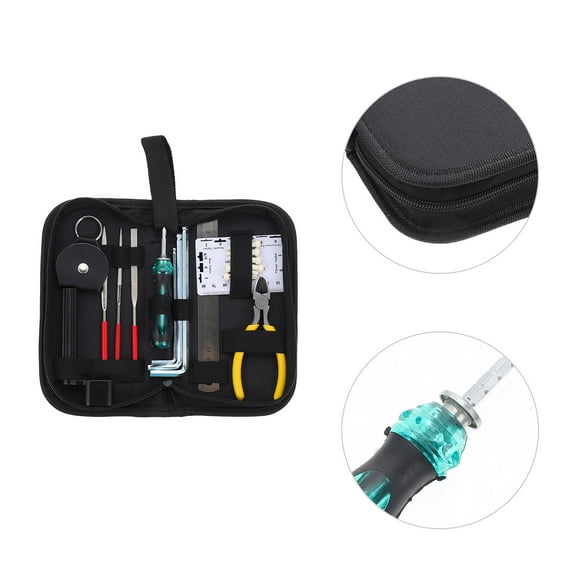 WHAMVOX Professional Guitar Repairing Tool Kit Assorted Color Stainless Steel and Plastic for Guitar Maintenance 10 Pieces