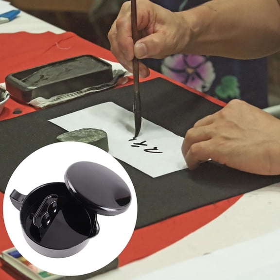 WHAMVOX Professional Ink Dish Calligraphy Drawing Dish Sturdy Inkwell Calligraphy Tray