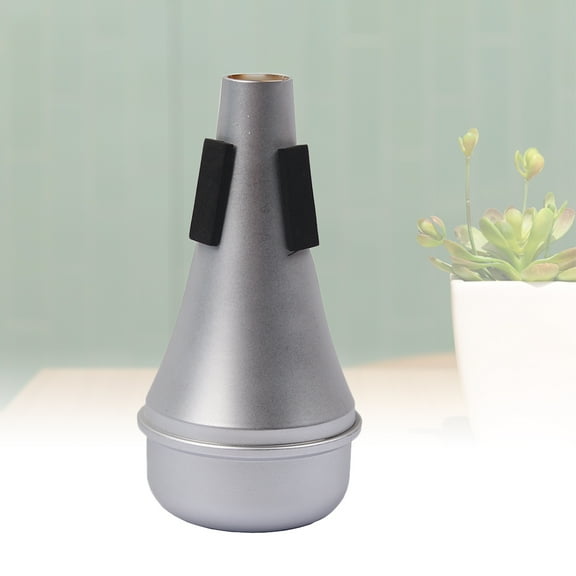 WHAMVOX Professional Trumpet Straight Practice Cup Mute Lightweight Musical(Silver)