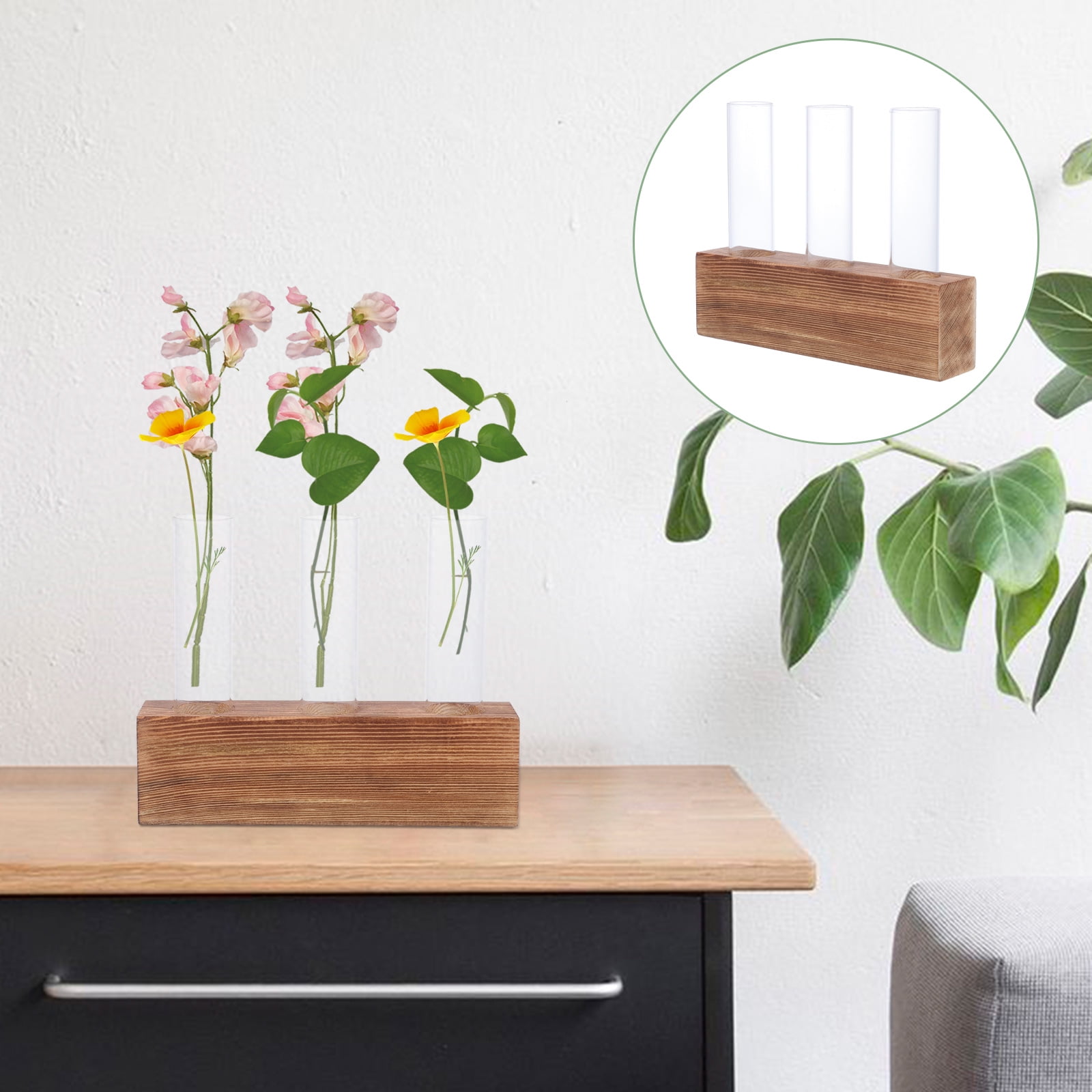 WHAMVOX Propagation Station Planter Hydroponics Rack Vase Vases ...