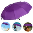 thumbnail image 1 of WHAMVOX Purple 23 inch Automatic Folding Umbrella Windproof Travel Umbrella Strong Umbrella for Travel and Outdoor Use, 1 of 8