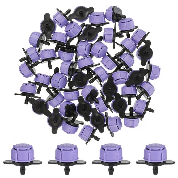 WHAMVOX Purple Adjustable Water Dripper for Gardening with 5 Holes on Head Suitable for Home Park and Garden 50pcs