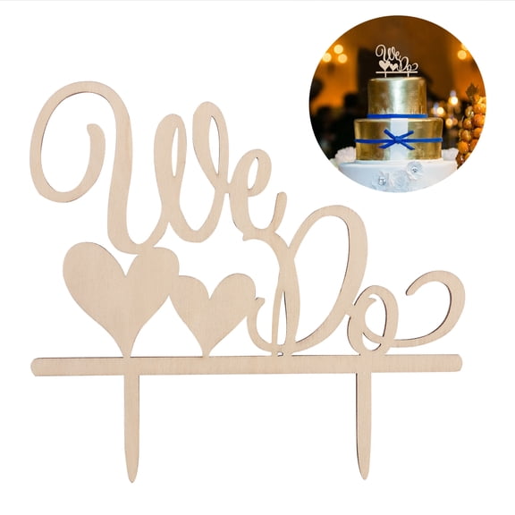 ROMANSENTIAL Elegant Style Cake Topper We Do PP 1Pcs