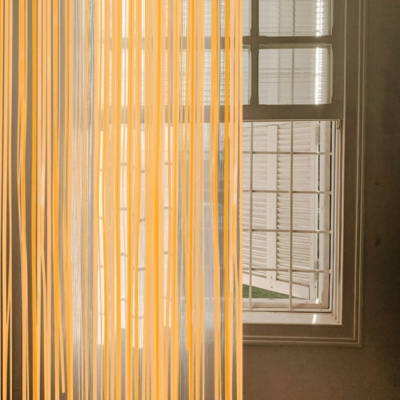 WHAMVOX  Rain Curtain Streamers Fringe Photo Backdrop Party Supplies Orange