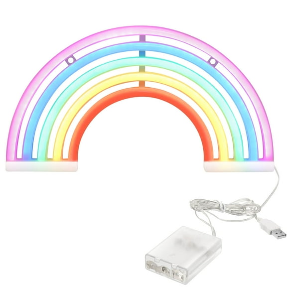 WHAMVOX Rainbow Night Light Made of Durable Plastic Multi Color Ideal for Bedroom Decoration Perfect for Gifts