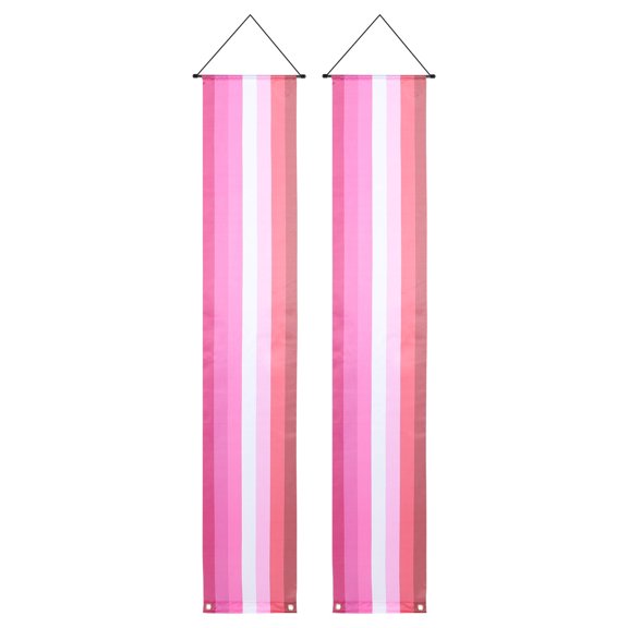 WHAMVOX Rainbow Party Decorations Rainbow Flag Couplet Rainbow Couplets 180x30cm Pink