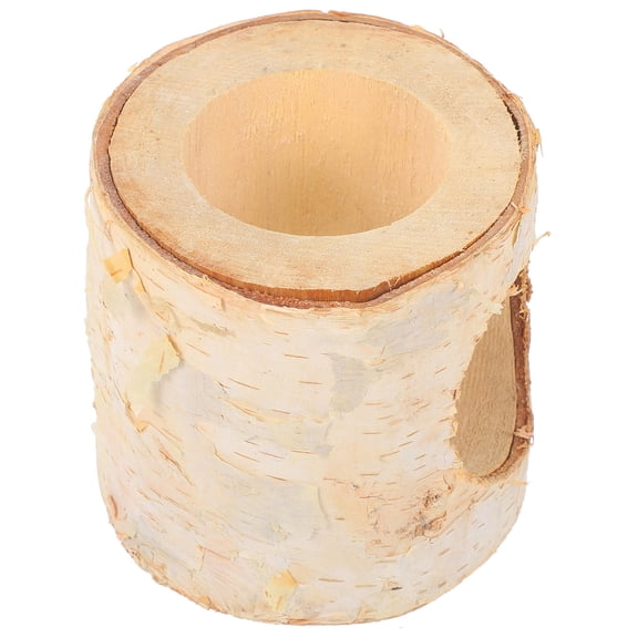 WHAMVOX Raindrops Hamster Tunnel Wooden Hole Hideout Cage Tunnel Plaything Small Animal Toy