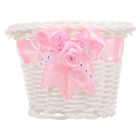 WHAMVOX Rattan Storage Basket Large Handwoven Cane Baby Pink