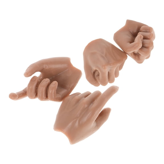 WHAMVOX Realistic 1/6 Scale Doll Hands Replacement Made from ABS for DIY Projects and Repairing Doll Components Light Brown 2 Pairs