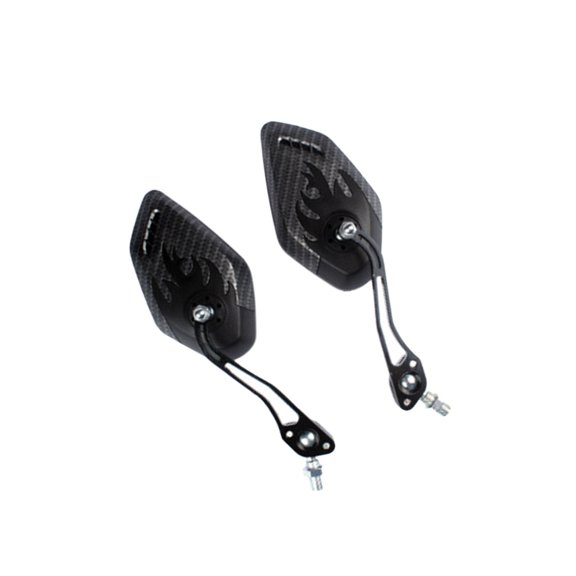 ROMANSENTIAL Black Bike Rear View Mirror Rotatable Lightweight Handlebar Mirror