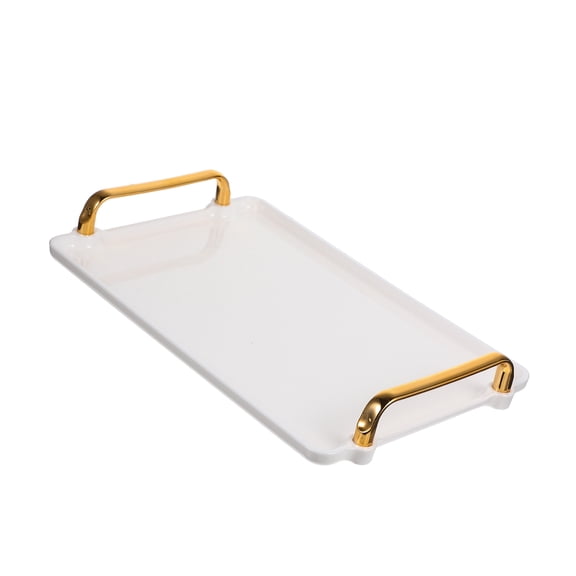 WHAMVOX Rectangle Storage Tray Household Storage Tray Plastic Trendy Coffee Tea Tray