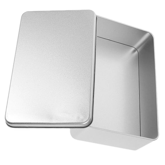 WHAMVOX Rectangular Tin Box Decorative Cookies Tin Tinplate Candy Cookie Case Storage Containers With Lids Organizer For Chocolate Jewelry Pin Candy Tea Coffee