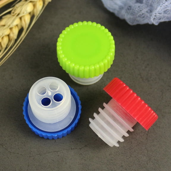 WHAMVOX Set of 12 Red ABS and Silicone Bottle Stoppers Beverage Plugs for Parties Unique Decorative Ideas