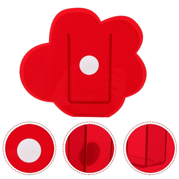 WHAMVOX Red Acrylic Vase for Flower Arrangement and Plant Decoration Unique Flower Shape Design Fits