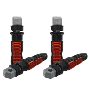 WHAMVOX Red Aluminum Motorcycle Foot Pegs for Rear Set, Stable Support, Easy Install, Universal Fit for Most Bikes, 2 Pairs Included