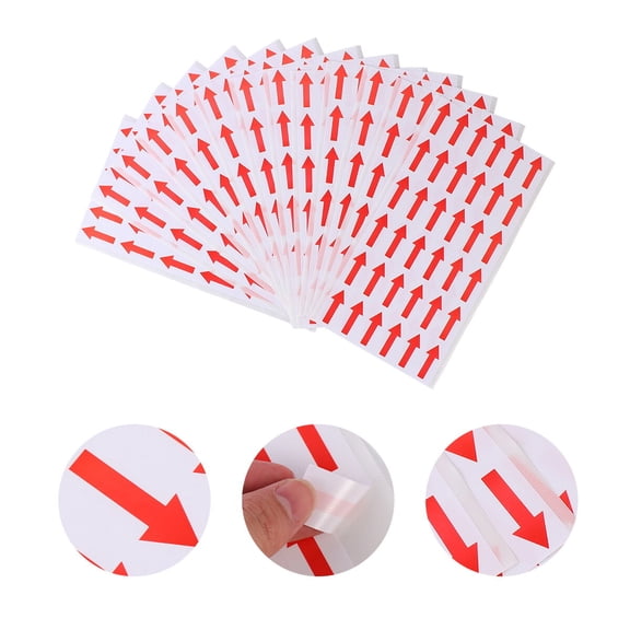 WHAMVOX Red Arrow Sticker for Indication Paper and Tear Resistant 500 Pieces