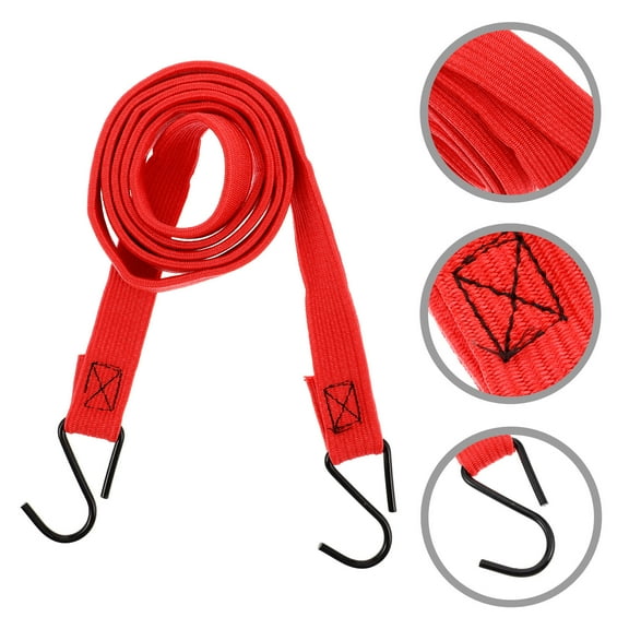 WHAMVOX Red Bungee Cords With Hooks Elastic Cord Superior Material Bungee Cords Heavy Duty Tent Luggage Rack For Outdoor Luggage Rack