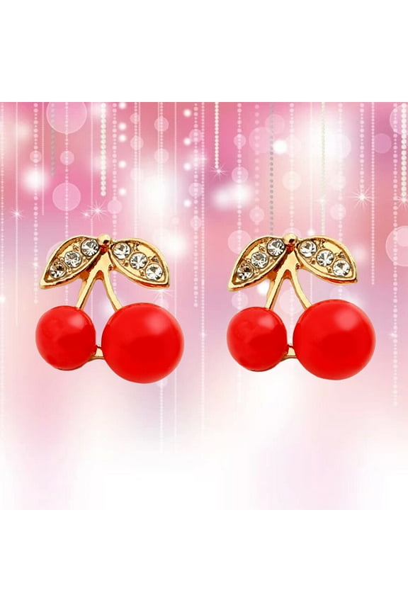 Red Cherry Earrings Special Occasion Durable Miss