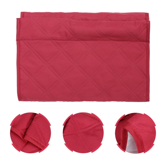 WHAMVOX Red Felt Fabric Sofa Side Storage Bag Organizer with Large Capacity for Dorm Room and Home 70x30cm