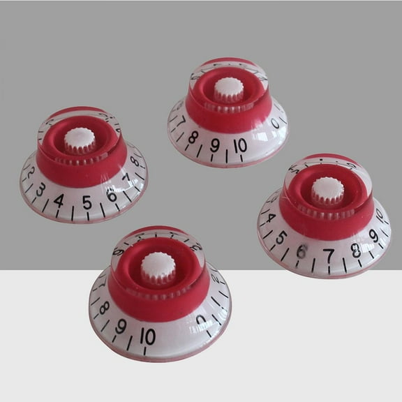 WHAMVOX Red Guitar Volume Control Knobs for Electric Guitar Made of Durable Plastic 4 Pieces GD27