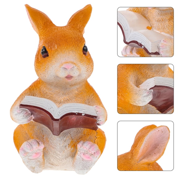 WHAMVOX Decorative Resin Rabbit Figurine Safe for Fresh and Saltwater Aquariums