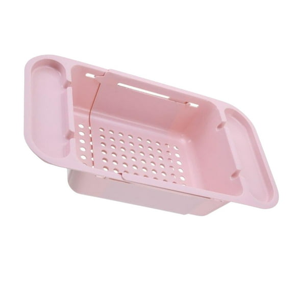 WHAMVOX  Retractable Tableware Rest Dish Racks Pink Strainer Drying Foldable 4922CM