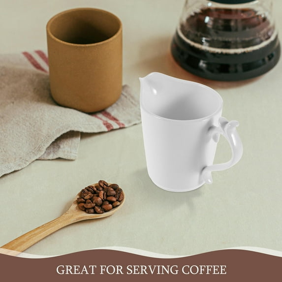 WHAMVOX Retro Ceramic Milk Creamer Jug With Handle Multi-Functional Milk Frothing Jug Gravy Pitcher Small Milk Container Ceramic Syrup Pitcher 260ml