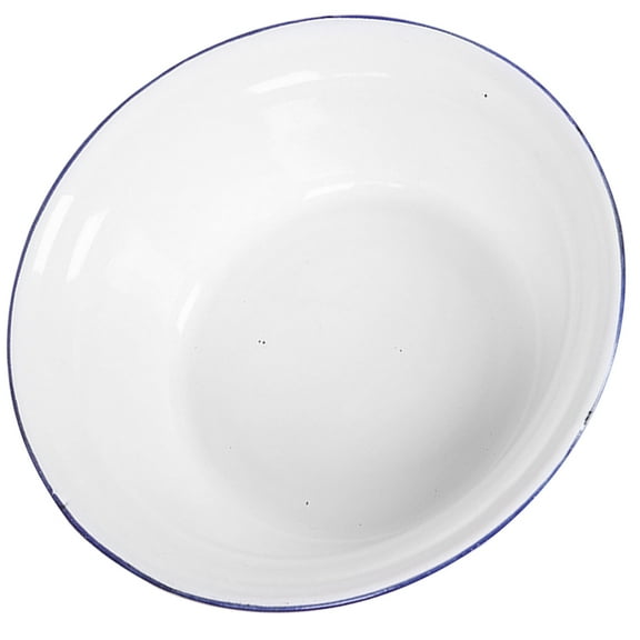 WHAMVOX Retro Enamel Basin for Home White Color and Safe Enamel Material Lightweight 7.87 Inches