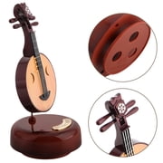 KHBUAB Rotating Base Music Box Musical Instrument Wooden 1Set