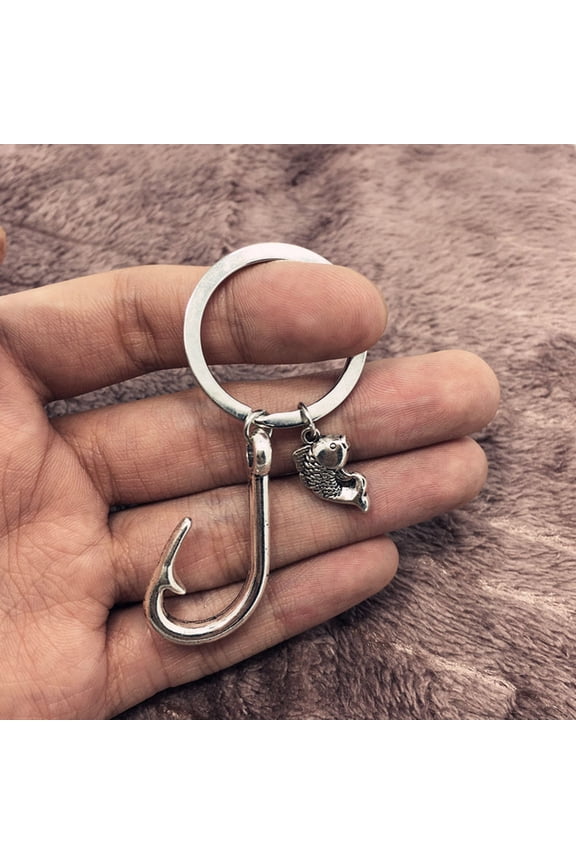 Retro Fish Hook Keyring Stylish Bag Accessory for Decoration