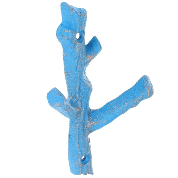 WHAMVOX Retro Rustic Tree Branch Hooks Creative Iron Wall Mounted Coat Hangers Wall Hat Rack (Random Color)