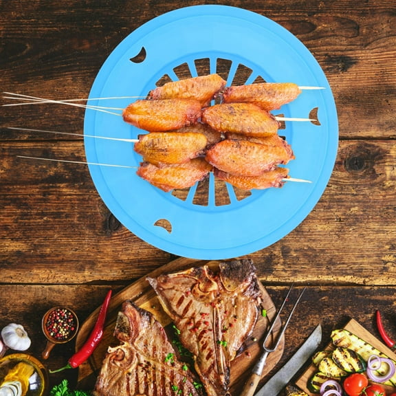 SEWCHICS Party Food Serving Platters Reusable Barbecue Trays Plastic 12Set