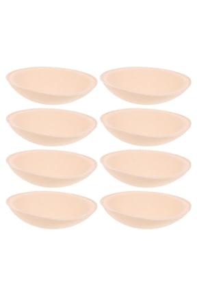 Reusable Bra Inserts for Women Made from Soft Sponge Beige Color Comfortable and Breathable 4 Pairs