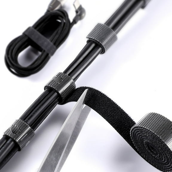 WHAMVOX Reusable Fastening Cable Ties Management Straps Organize Black