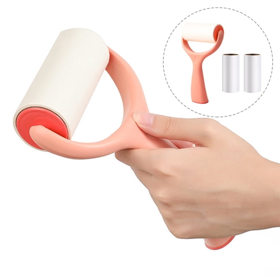 ROMANSENTIAL 1Set Overcoat Hair Remover Lint Roller with Replaceable Rolls for Fabric and Furniture