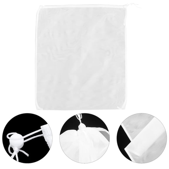 WHAMVOX Reusable Polyester Wine Straining Bag for Home Fits Various Juices and Wine 6x14 inches