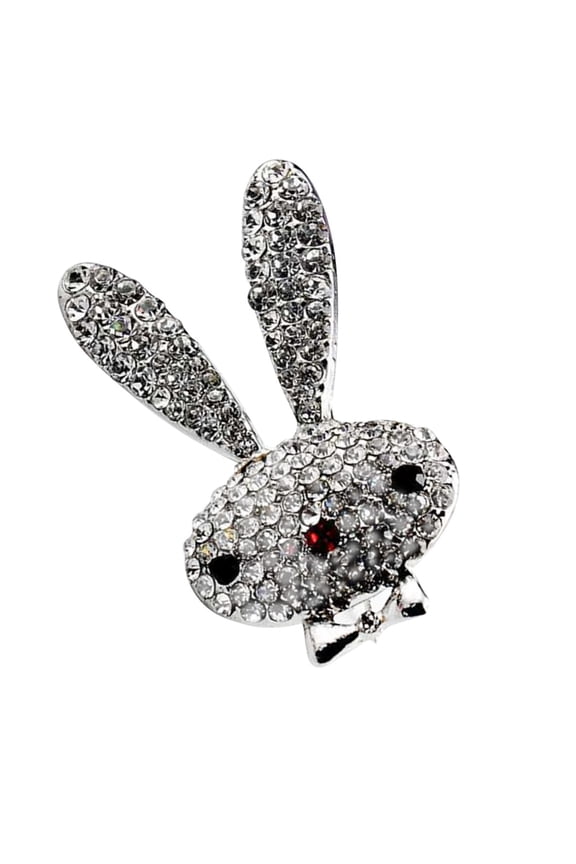 Elegant Crystal Bow Brooch Pin White Rhinestone 1Pcs