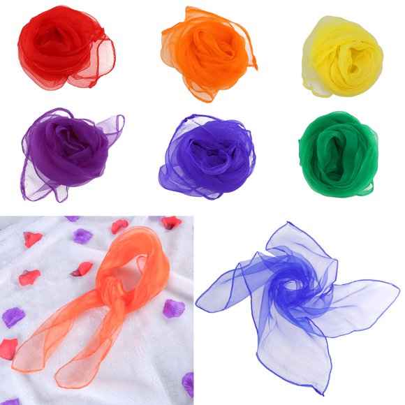 WHAMVOX  Rhythm Scarf Dance Scarves Dancing for Children Square Colorful Toddler
